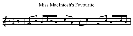 Miss MacIntosh's Favourite - staff notation