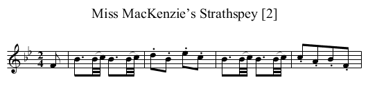 Miss MacKenzie’s Strathspey [2] - staff notation