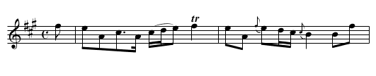 MISS MADELINA SINCLAIR'S STRATHSPEY - staff notation