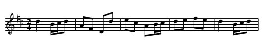 Miss Mahany's Favourite - staff notation