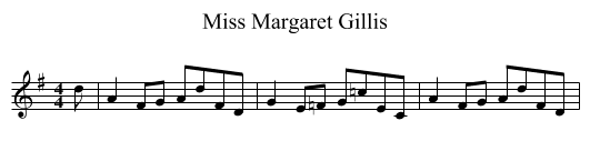 Miss Margaret Gillis - staff notation