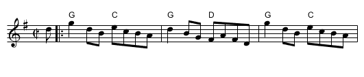 Miss Margaret Graham of Gartmore's Favourite  [G] - staff notation