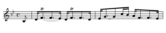 Miss Margt. Blair's Strathspey - staff notation