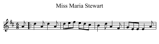 Miss Maria Stewart - staff notation