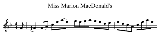 Miss Marion MacDonald's - staff notation