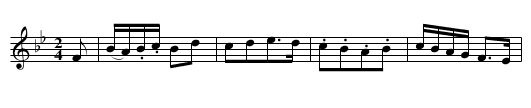 Miss Mary Ann Urquhart's High Dance - staff notation