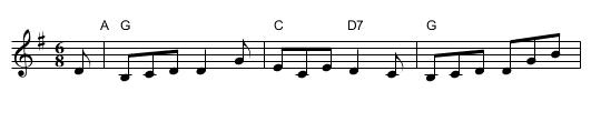 Miss Mary Douglas    [G] - staff notation