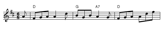Miss Mary Douglas (jig) - staff notation