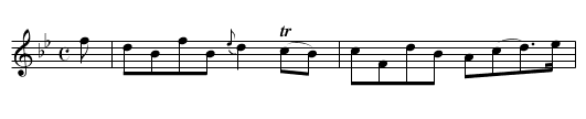 Miss Mary Douglass’s Reel - staff notation