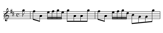 Miss Mary Grant's Reell - staff notation