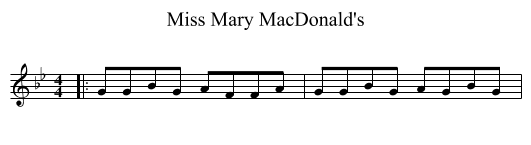 Miss Mary MacDonald's - staff notation