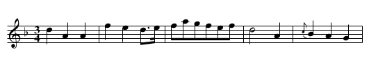 Miss Mathew's Minuet - staff notation