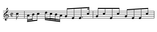 Miss Maule of Panmure - staff notation