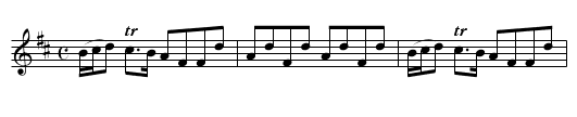 Miss Maule of Panmure's Reel. - staff notation