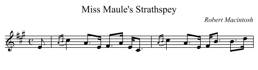 Miss Maule's Strathspey - staff notation