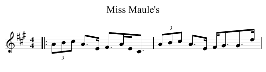 Miss Maule's - staff notation