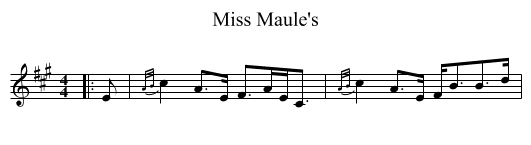 Miss Maule's - staff notation