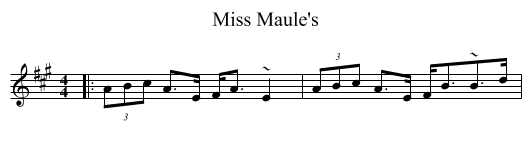 Miss Maule's - staff notation
