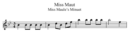 Miss Maut - staff notation