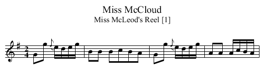 Miss McCloud - staff notation