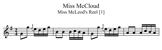 Miss McCloud - staff notation