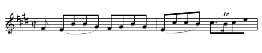 Miss McCloud's Fancy - staff notation