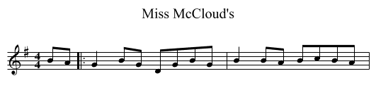 Miss McCloud's - staff notation