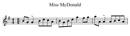 Miss McDonald - staff notation