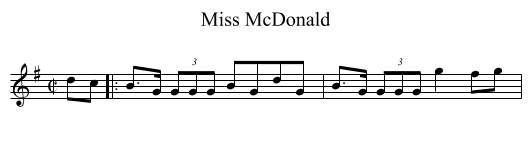 Miss McDonald - staff notation
