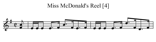 Miss McDonald's Reel [4] - staff notation
