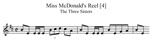 Miss McDonald's Reel [4] - staff notation