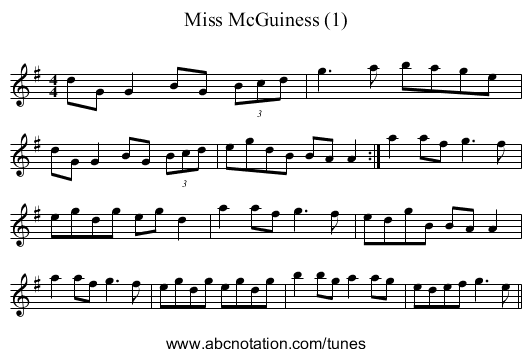 Miss McGuiness (1) - staff notation