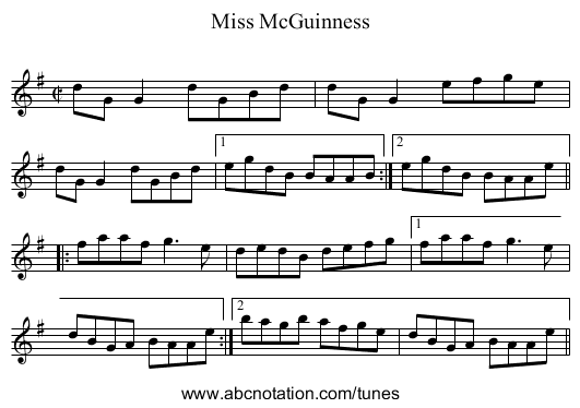 Miss McGuinness - staff notation