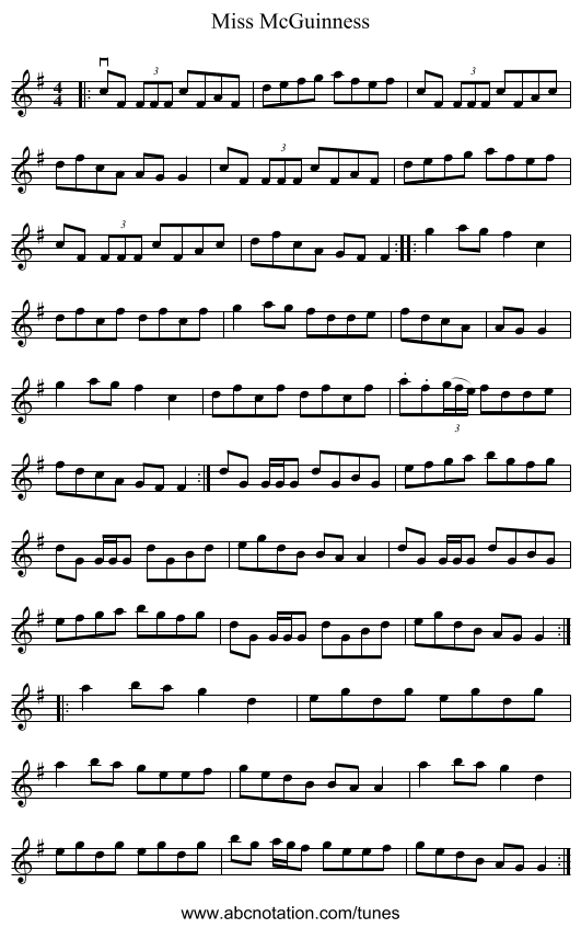 Miss McGuinness - staff notation