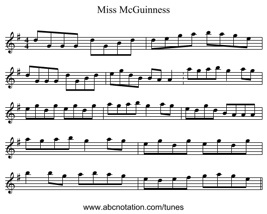 Miss McGuinness - staff notation