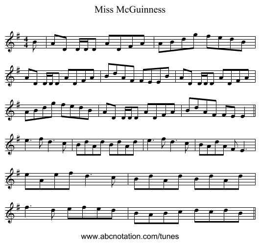 Miss McGuinness - staff notation