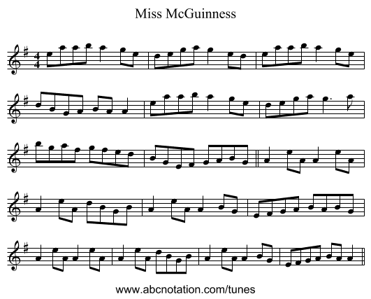 Miss McGuinness - staff notation