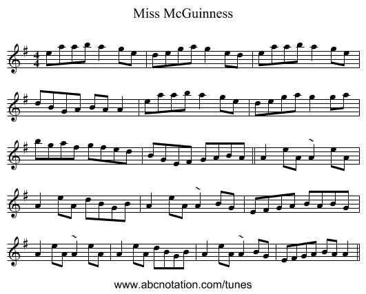 Miss McGuinness - staff notation