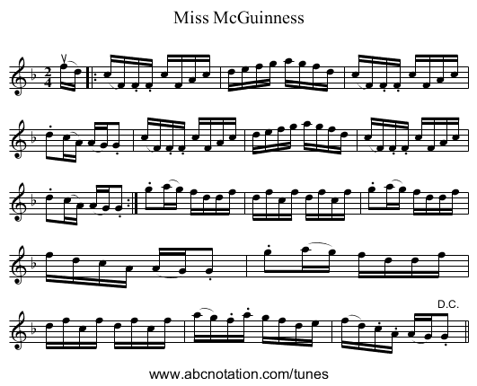 Miss McGuinness - staff notation