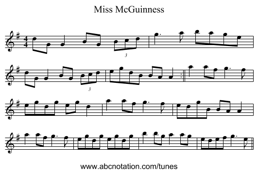 Miss McGuinness - staff notation