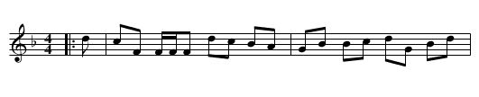 Miss McInnes of Dandaleith's Reel - staff notation