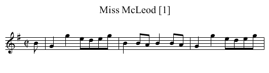 Miss McLeod [1] - staff notation
