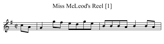 Miss McLeod's Reel [1] - staff notation