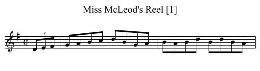 Miss McLeod's Reel [1] - staff notation