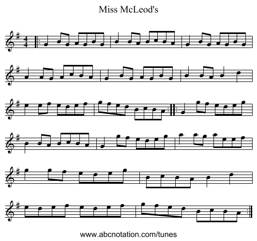 Miss McLeod's - staff notation