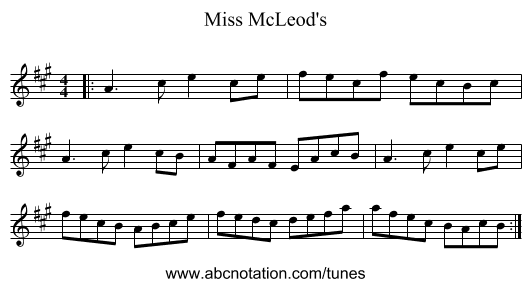 Miss McLeod's - staff notation
