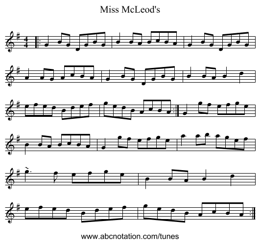 Miss McLeod's - staff notation