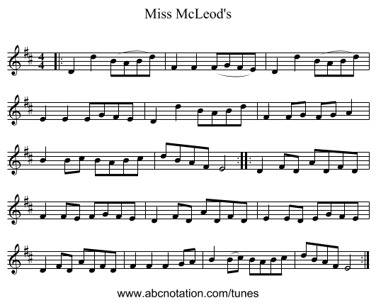 Miss McLeod's - staff notation