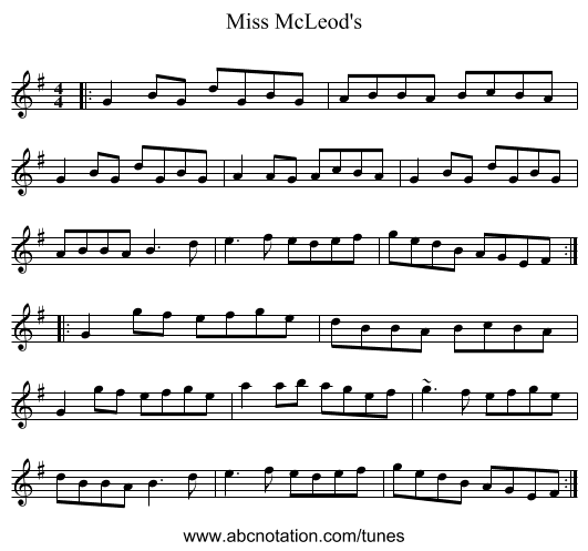 Miss McLeod's - staff notation