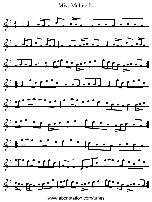 Miss McLeod's - staff notation